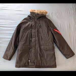 RARE Alpha Industries N-3B Parka - 100% COTTON Shell & Lining - Barneys New York